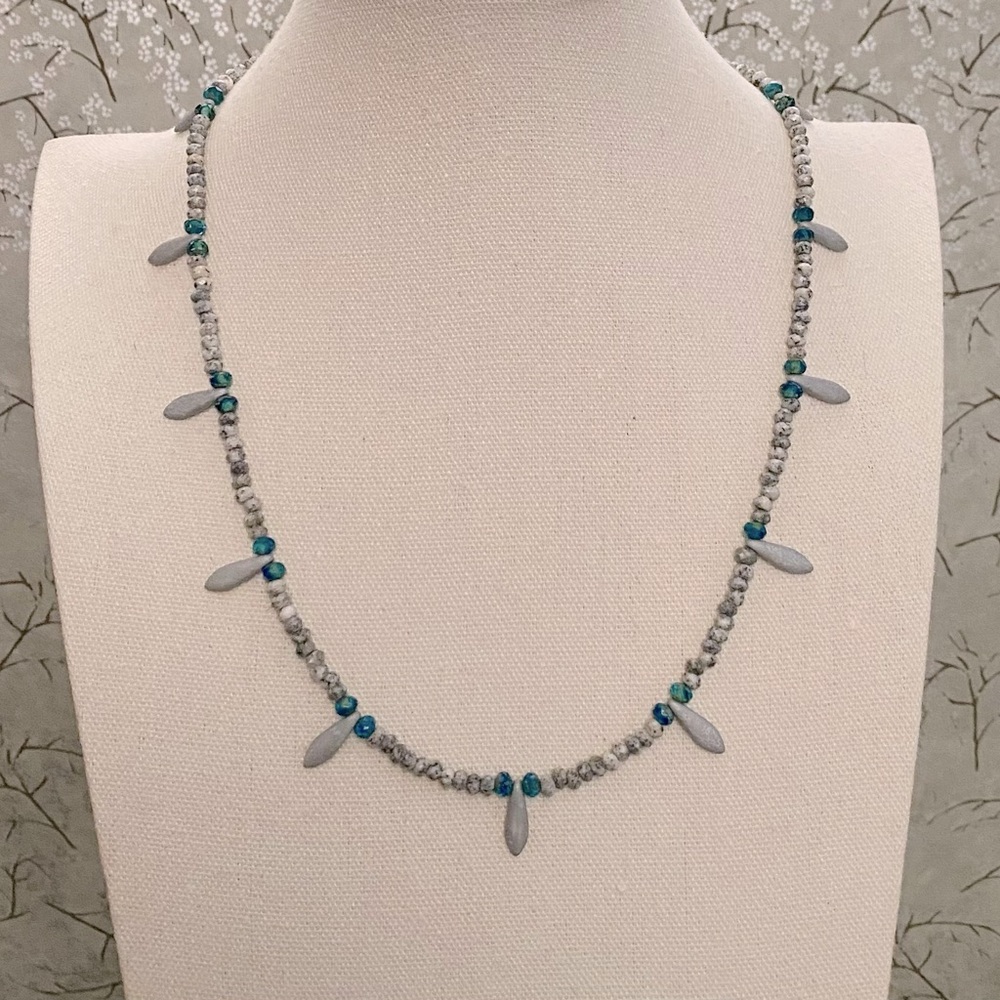 Sundance Catalog Necklace in Hues of Blue & Grey.